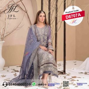 Embroidered Chiffon D8707A