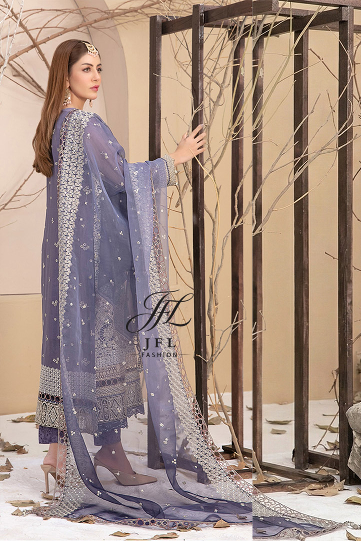 Embroidered Chiffon D8707A - Image 3