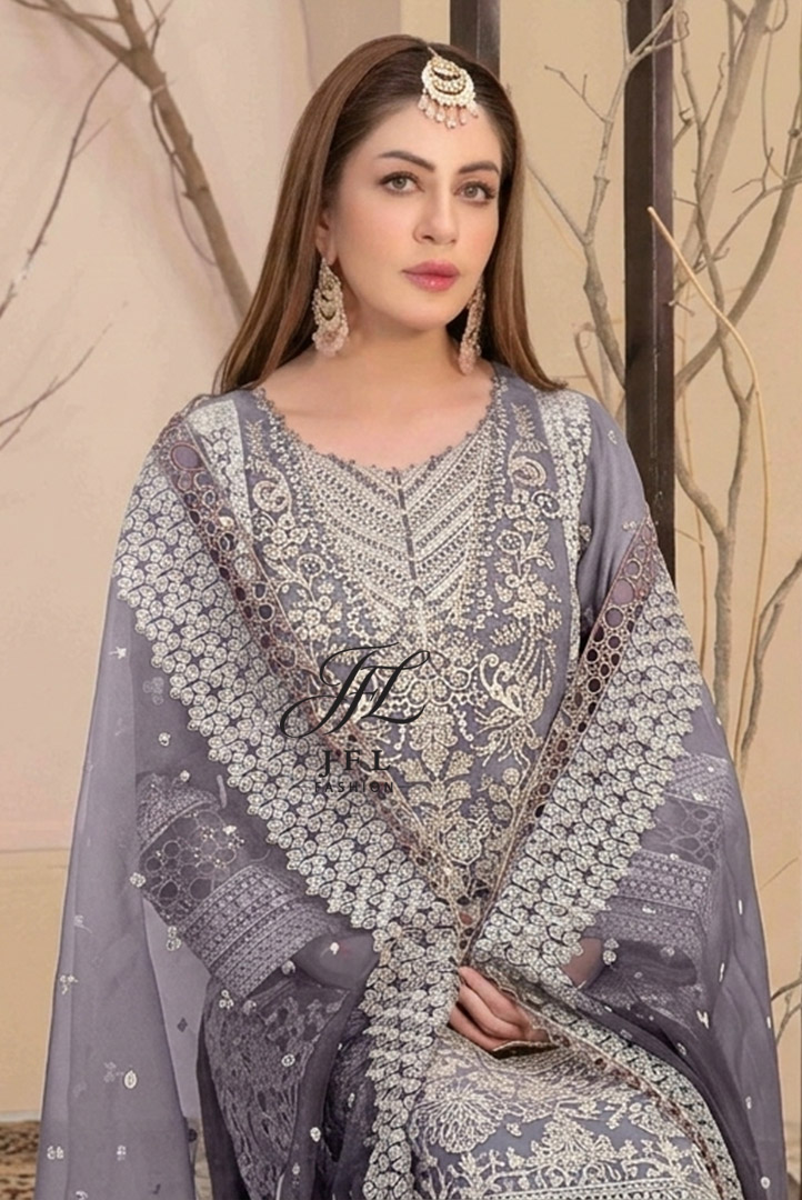 Embroidered Chiffon D8707A - Image 2