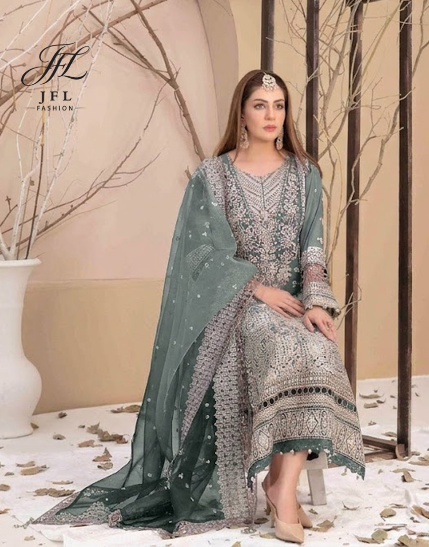 Embroidered Chiffon D8707B